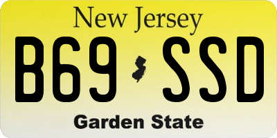 NJ license plate B69SSD
