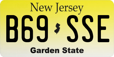 NJ license plate B69SSE