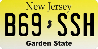 NJ license plate B69SSH