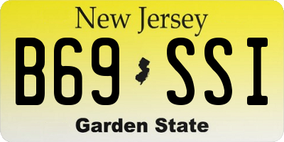 NJ license plate B69SSI