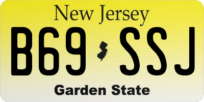 NJ license plate B69SSJ