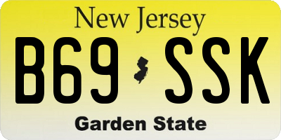 NJ license plate B69SSK