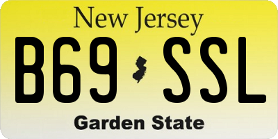 NJ license plate B69SSL