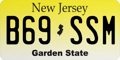 NJ license plate B69SSM
