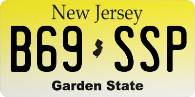 NJ license plate B69SSP
