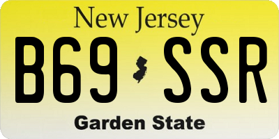NJ license plate B69SSR