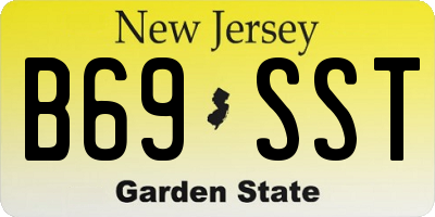 NJ license plate B69SST