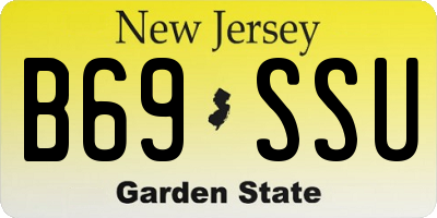 NJ license plate B69SSU