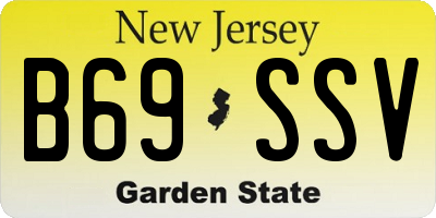 NJ license plate B69SSV