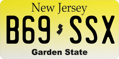 NJ license plate B69SSX