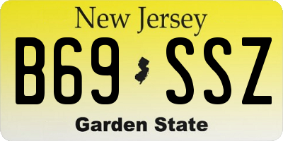 NJ license plate B69SSZ