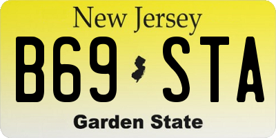 NJ license plate B69STA