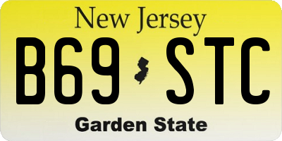 NJ license plate B69STC