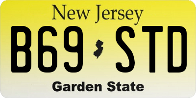 NJ license plate B69STD