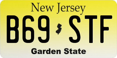 NJ license plate B69STF