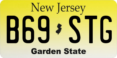 NJ license plate B69STG