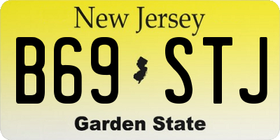 NJ license plate B69STJ