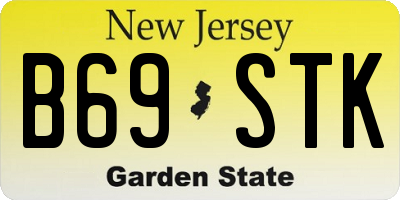 NJ license plate B69STK