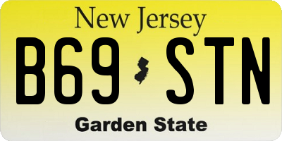 NJ license plate B69STN