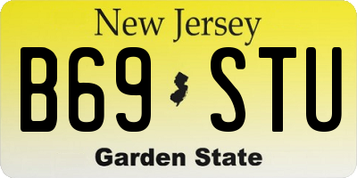 NJ license plate B69STU