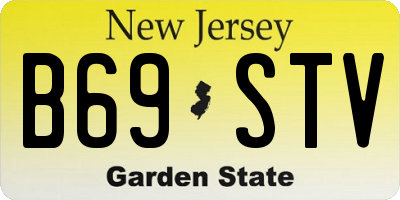 NJ license plate B69STV