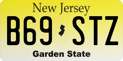 NJ license plate B69STZ