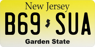 NJ license plate B69SUA