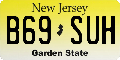 NJ license plate B69SUH