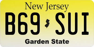 NJ license plate B69SUI