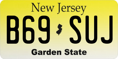 NJ license plate B69SUJ