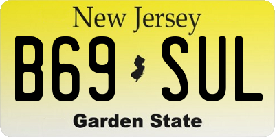 NJ license plate B69SUL