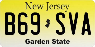 NJ license plate B69SVA