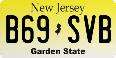 NJ license plate B69SVB