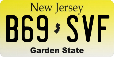 NJ license plate B69SVF