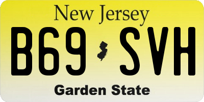 NJ license plate B69SVH