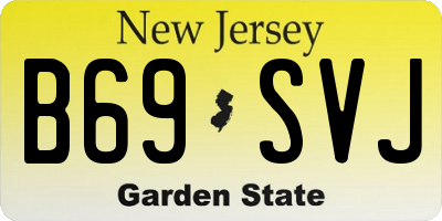 NJ license plate B69SVJ