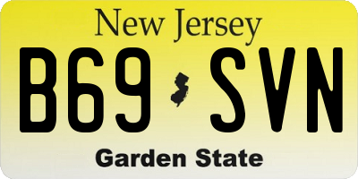 NJ license plate B69SVN