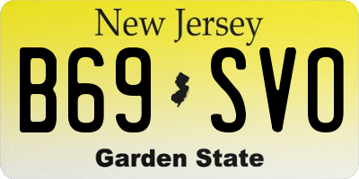 NJ license plate B69SVO