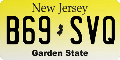 NJ license plate B69SVQ