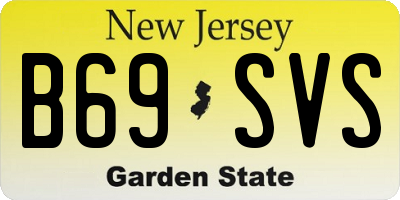 NJ license plate B69SVS