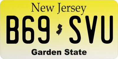 NJ license plate B69SVU