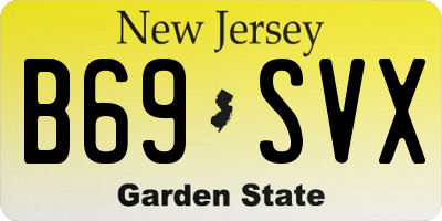 NJ license plate B69SVX