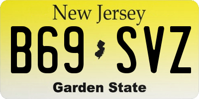 NJ license plate B69SVZ