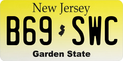 NJ license plate B69SWC