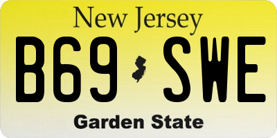 NJ license plate B69SWE
