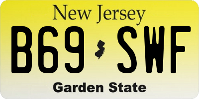 NJ license plate B69SWF