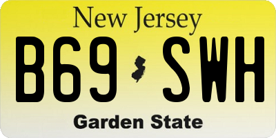 NJ license plate B69SWH