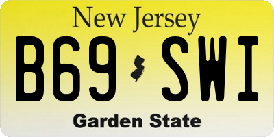 NJ license plate B69SWI