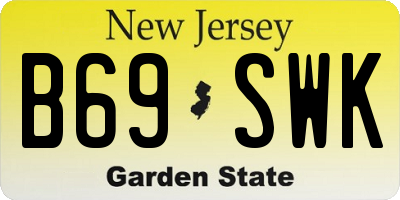 NJ license plate B69SWK