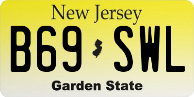 NJ license plate B69SWL